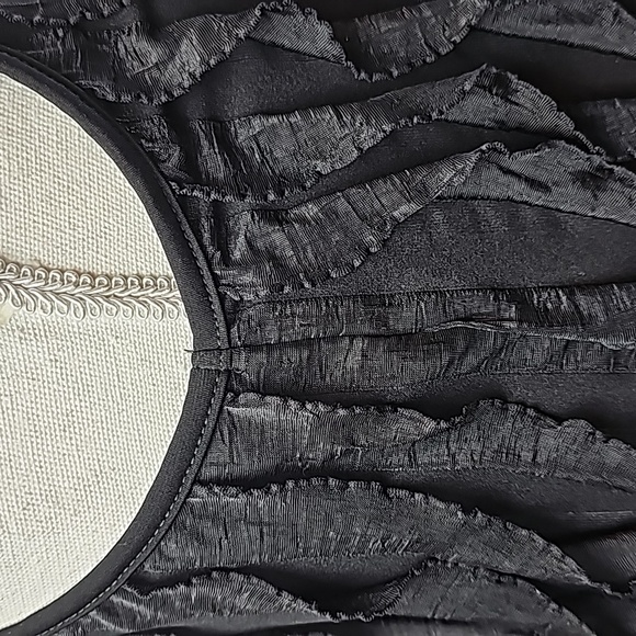 DOUBLE TAKE BLACK SLEEVELESS PULLOVER FEATHER TOP - Picture 4 of 10